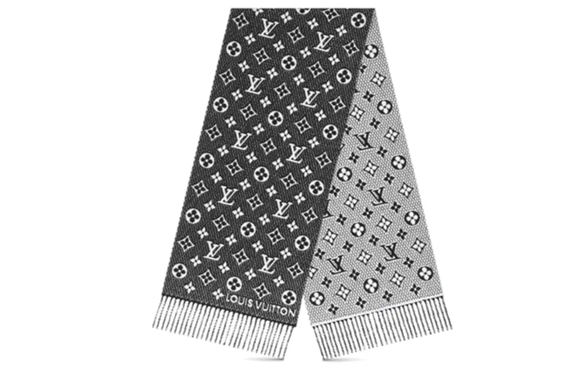 

Шарф трикотажный Louis Vuitton, серый