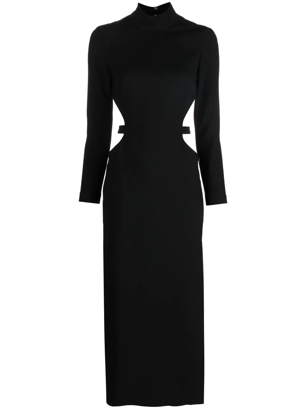 

Платье с высоким воротником и вырезами V:PM ATELIER, черный