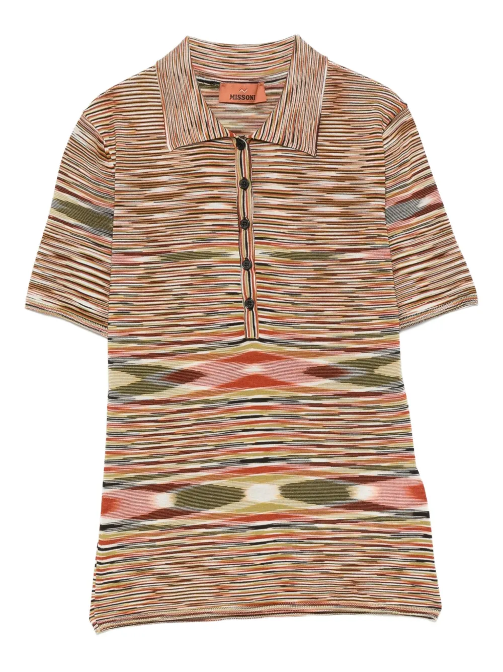 

Полосатая рубашка-поло Missoni, зеленый