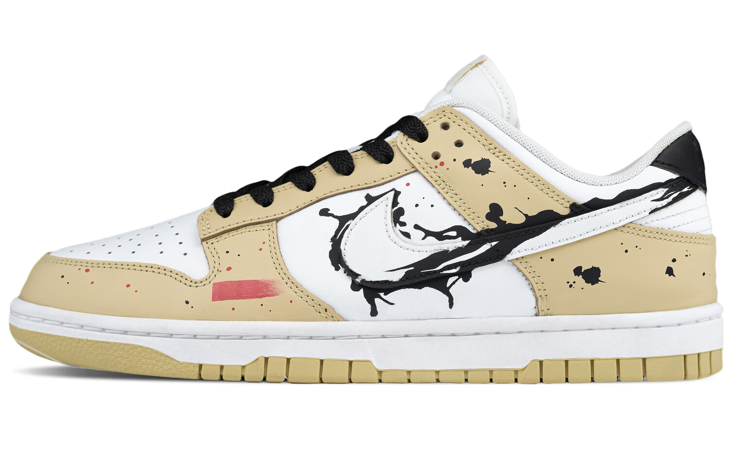 

Кроссовки Nike Dunk Skateboarding Shoes Men Low-top White/black, хаки