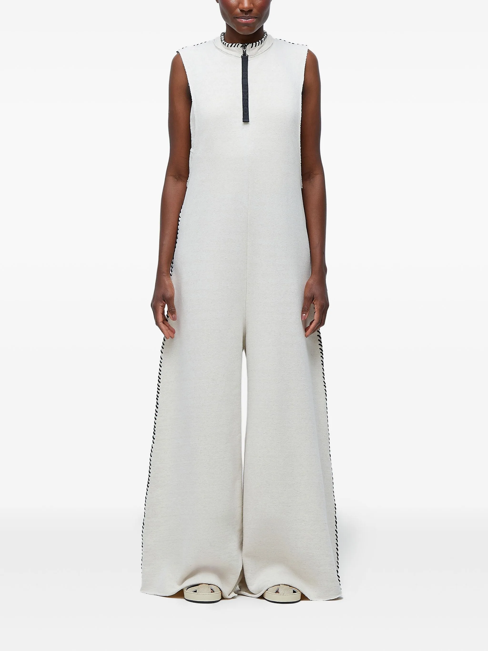 

Комбинезон на молнии с контрастной строчкой Osklen, белый