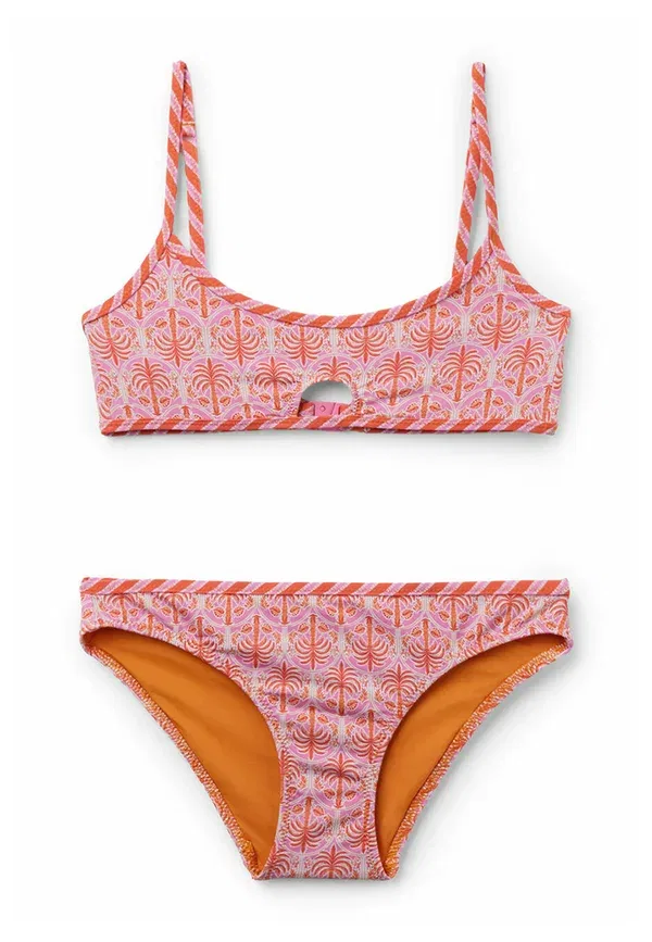 Купальник бикини Pop palms set Calzedonia, розовый