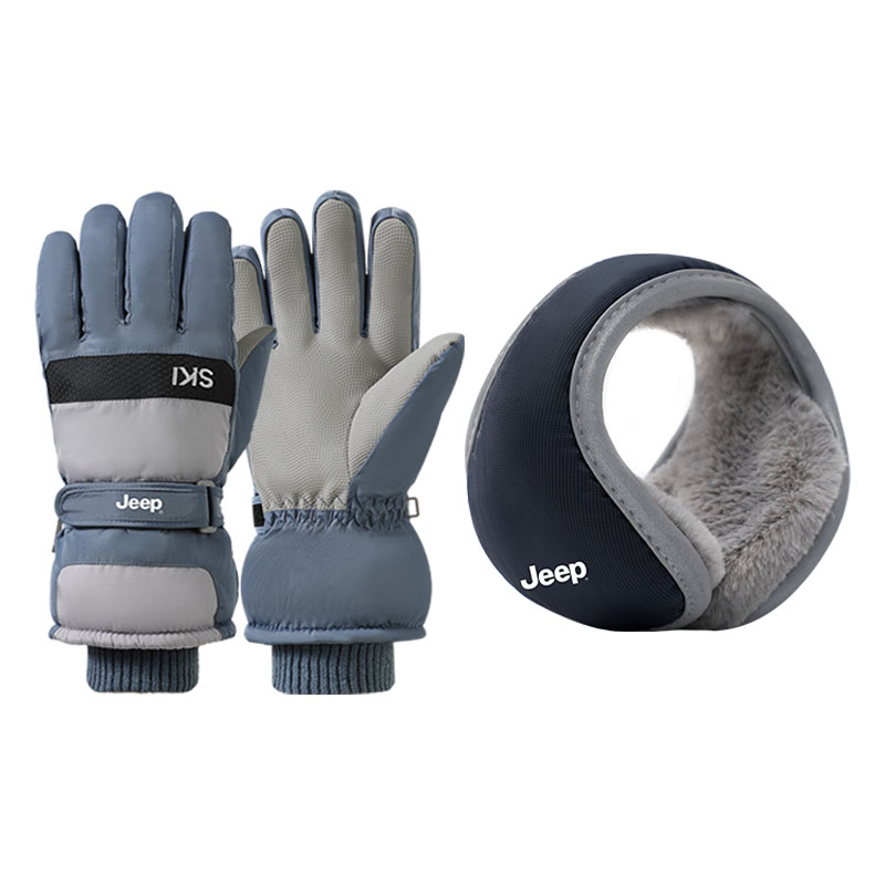 

Спортивные перчатки Men's Jeep, haze синий glove+синий earmuff