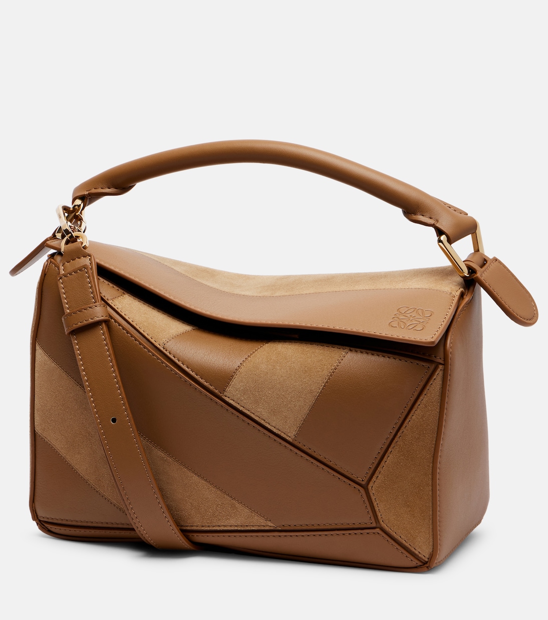 

Пазл Сумка-тоут из кожи и замши малая Loewe, Oak