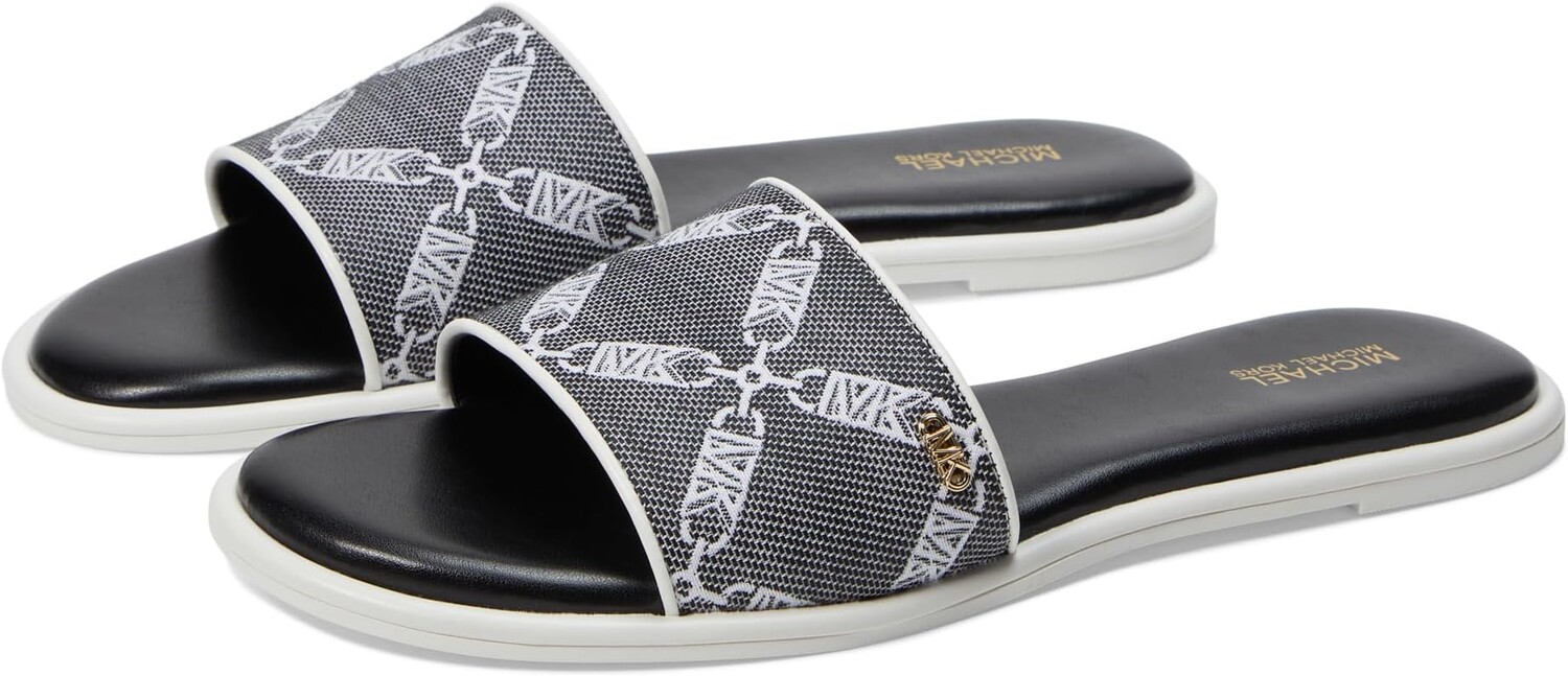 

Сандалии Michael Kors Saylor Slide, цвет Black/Optic White