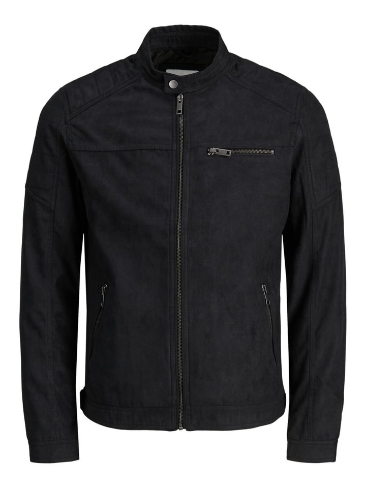 

Кожаная куртка Jack & Jones, черный