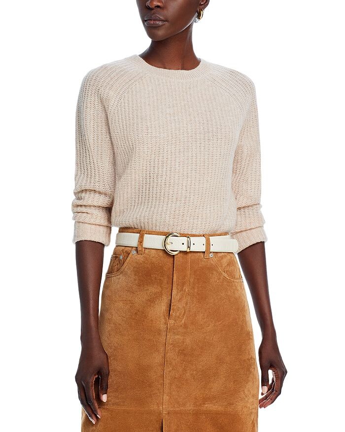 

Свитер реглан C by Bloomingdale’s Cashmere Shaker Stitch C by Bloomingdale's Cashmere, коричневый/бежевый