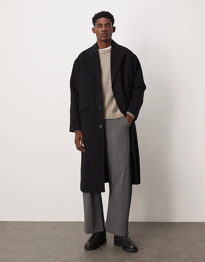 

Пальто из шерстяной смеси Weekday черного цвета