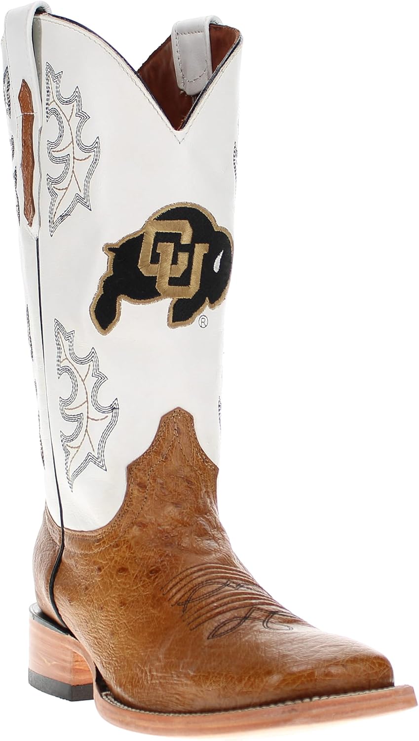 

Мужские ковбойские сапоги Vaccari Brooks из гладкой страусовой кожи с вышивкой NCAA Athletics в стиле вестерн, 8.5 Broad Square Colorado Buffaloes