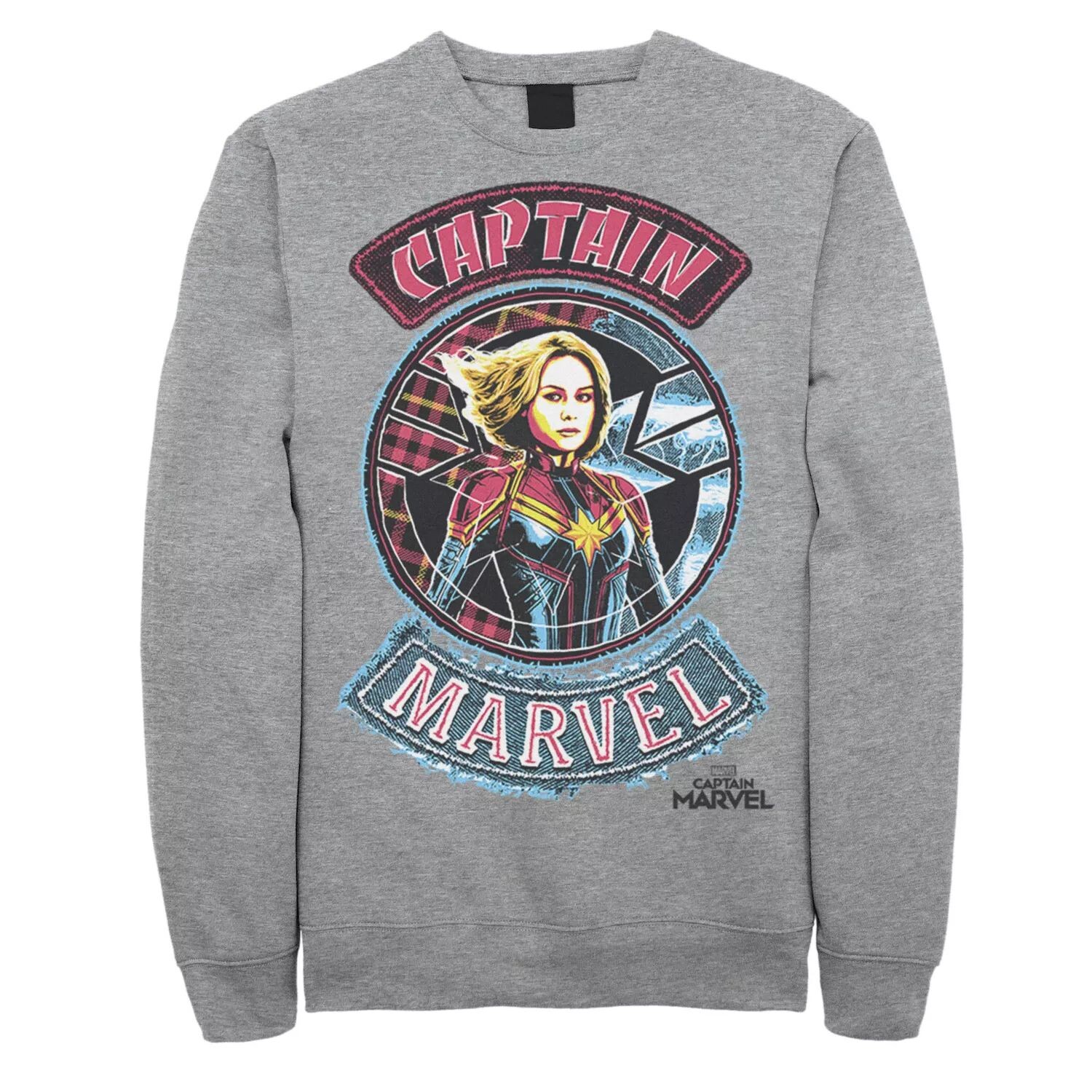 

Мужская футболка с вышитым портретом и нашивками Marvel Captain Marvel