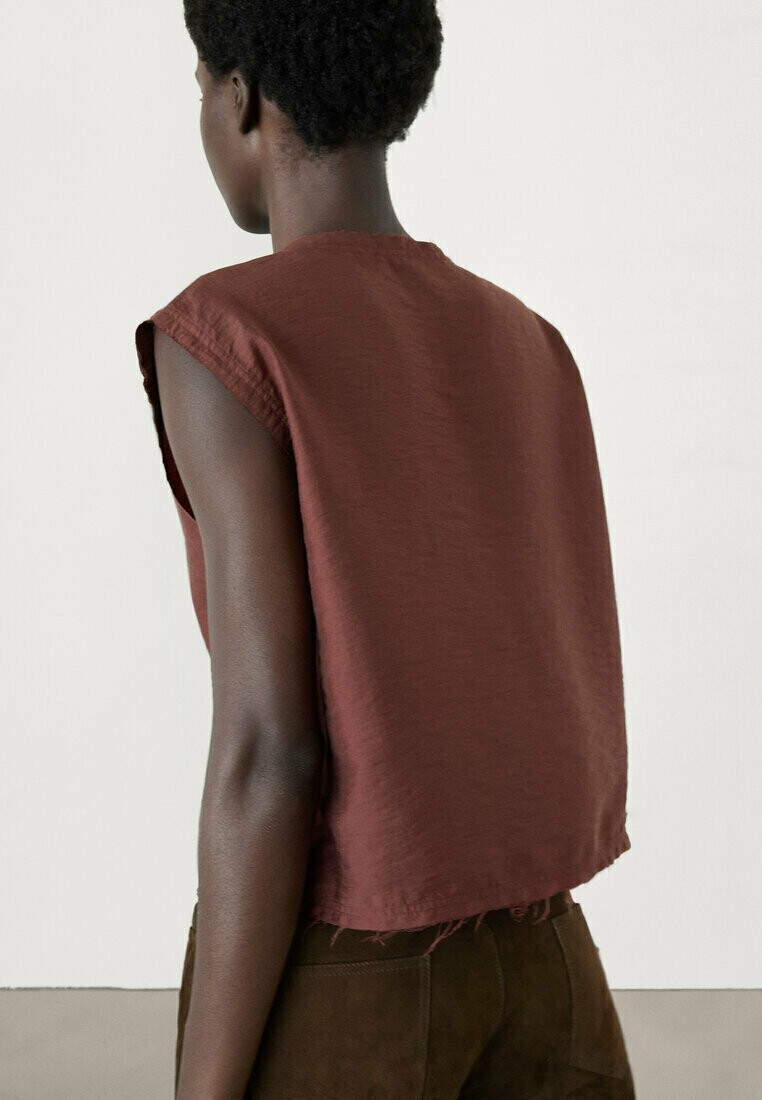 

Блузка на пуговицах Massimo Dutti, Бордо