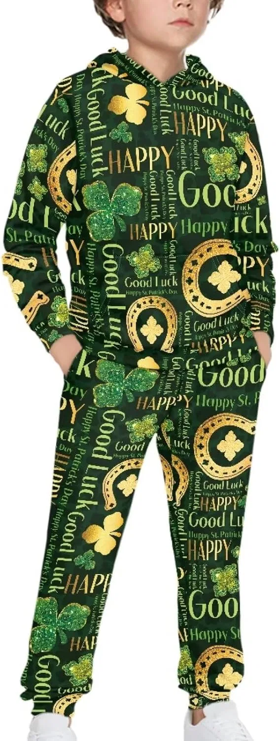 Детский спортивный костюм с капюшоном DISNIMO, размеры S-XL, Clover Green