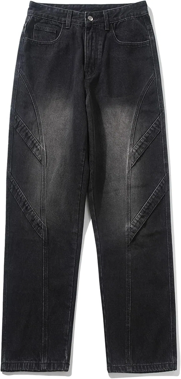 Джинсы свободные Baggy, Y2k, Men's, Black — фото 4