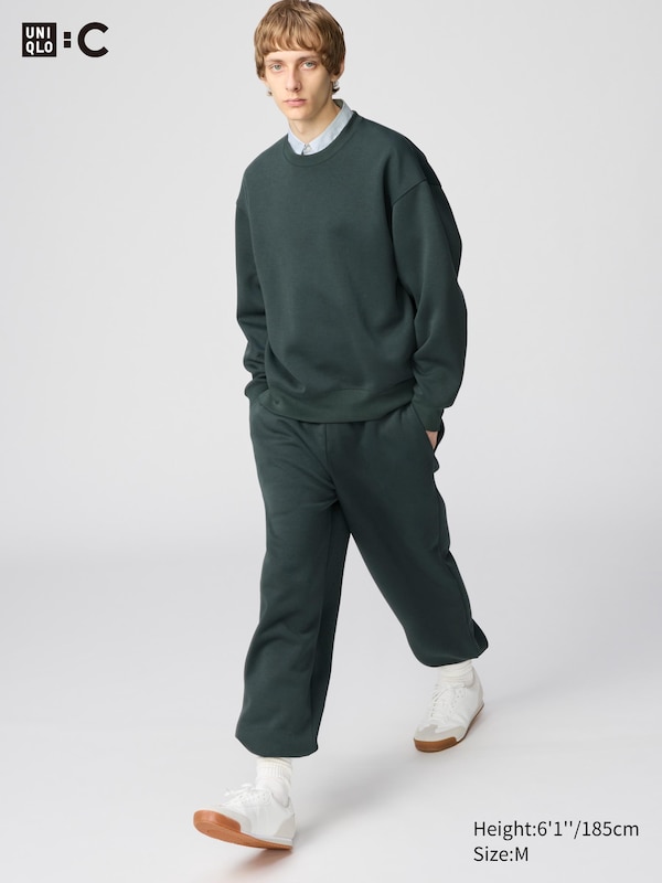 

Широкие брюки из футера Uniqlo, 58 dark green
