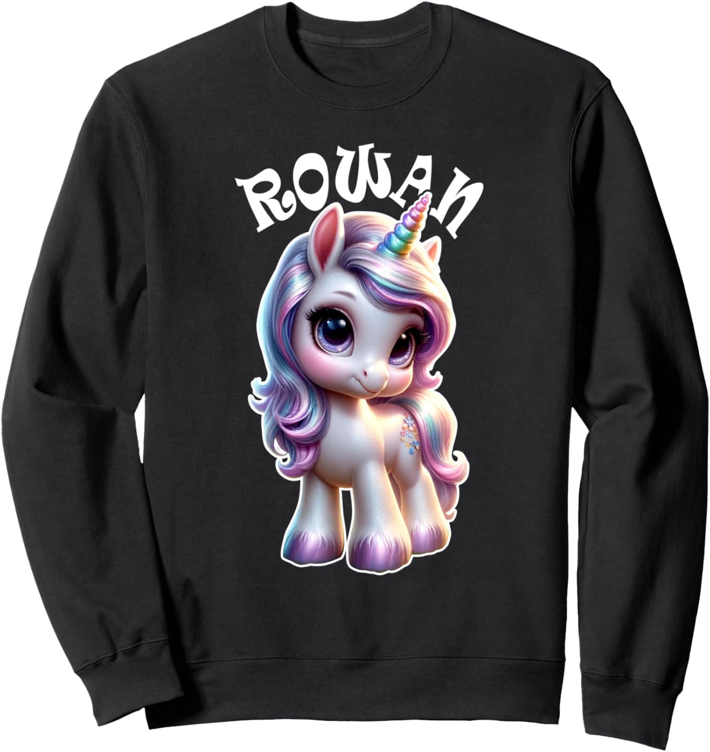 

Милая толстовка с изображением единорога от Rowan для девочек Awesome Rowan Designs For Girls Name Rowan, черный