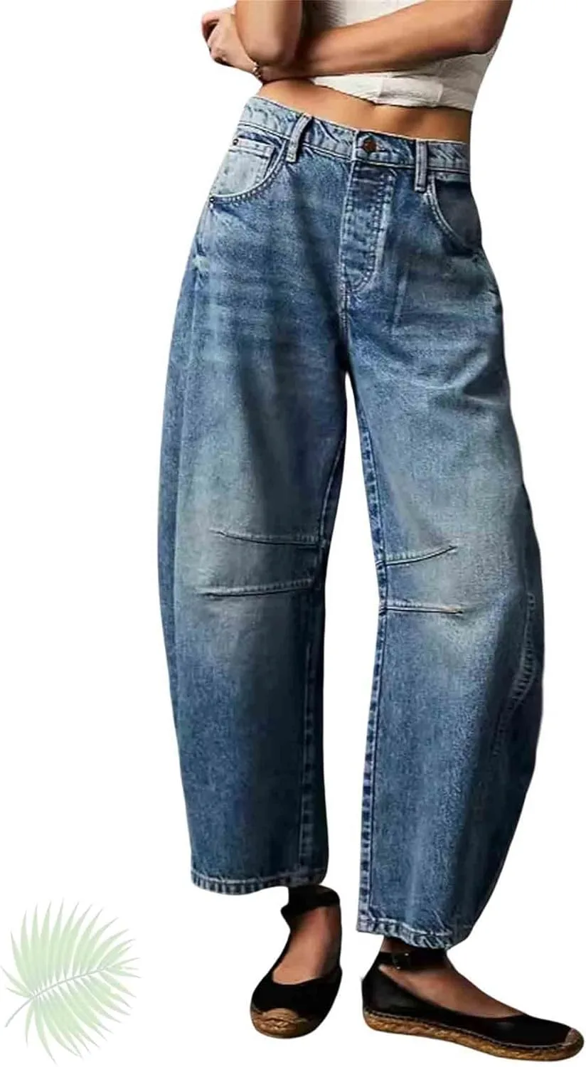 

Джинсы Leopard Barrel, Y2k Vintage, Loose, Mid Rise, Wide Leg