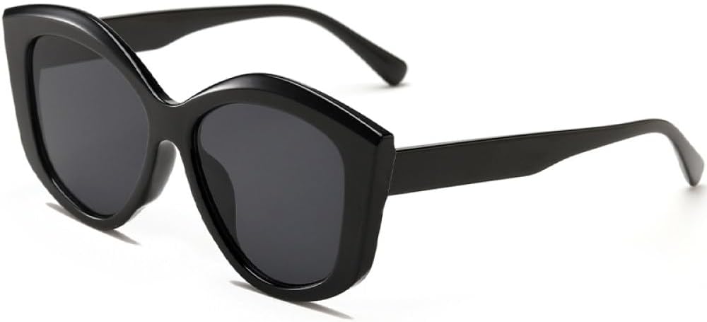 

Модные ретро-солнцезащитные очки в большой оправе «кошачий глаз» для женщин и мужчин, классические винтажные солнцезащитные очки с защитой от УФ-излучения UV400 для активного отдыха LXLHWN, Black Grey