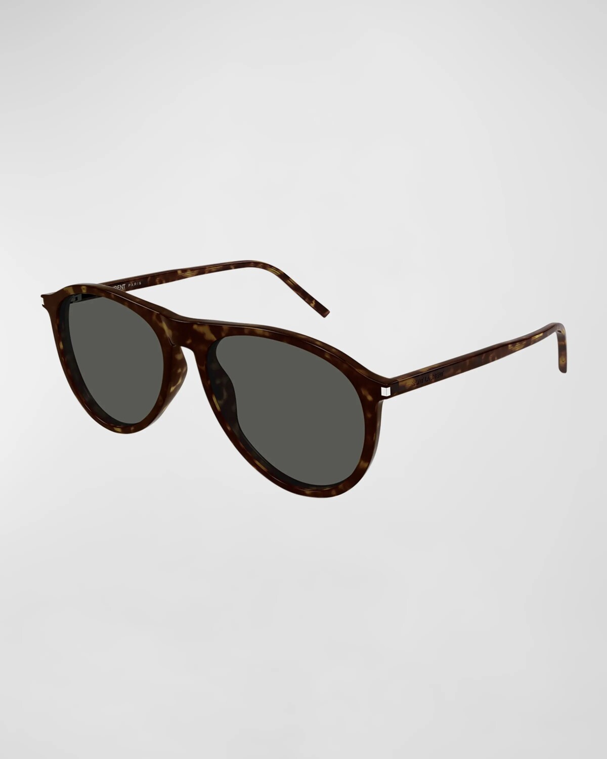 

SL 667 Тонкие солнцезащитные очки-авиаторы из ацетата, 56 мм Saint Laurent, цвет Havana