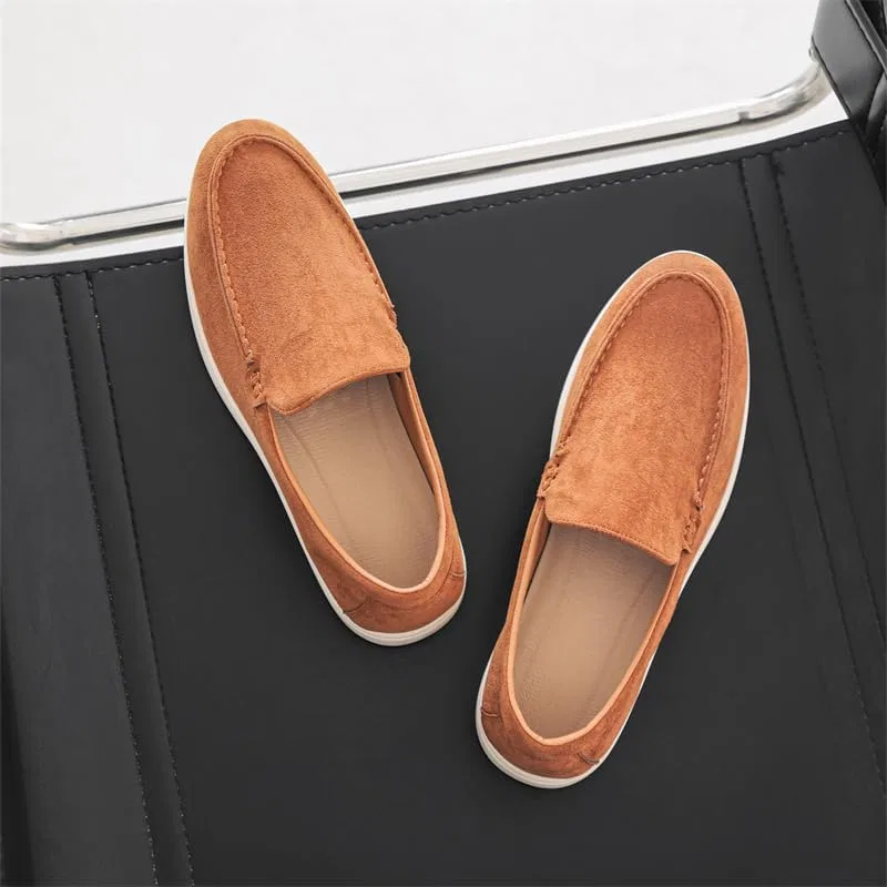 Мокасины мужские повседневные из замши, Loafers, коричневый — фото 3