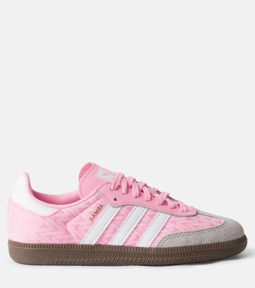 Кожаные кроссовки Samba OG Adidas Originals Kids, розовый — фото 3
