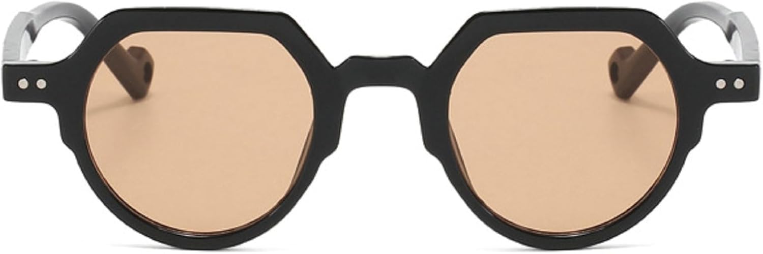 

Модные маленькие овальные солнцезащитные очки для женщин UV400 в винтажном панк-стиле с заклепками, конфетного цвета, женские и мужские солнцезащитные очки с леопардовым принтом N45 mincl, Brown