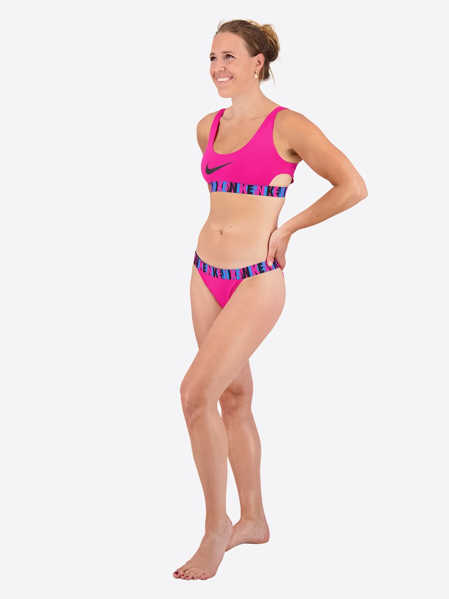 Спортивный бикини-топ Bralette Nike Swim, розовый — фото 3