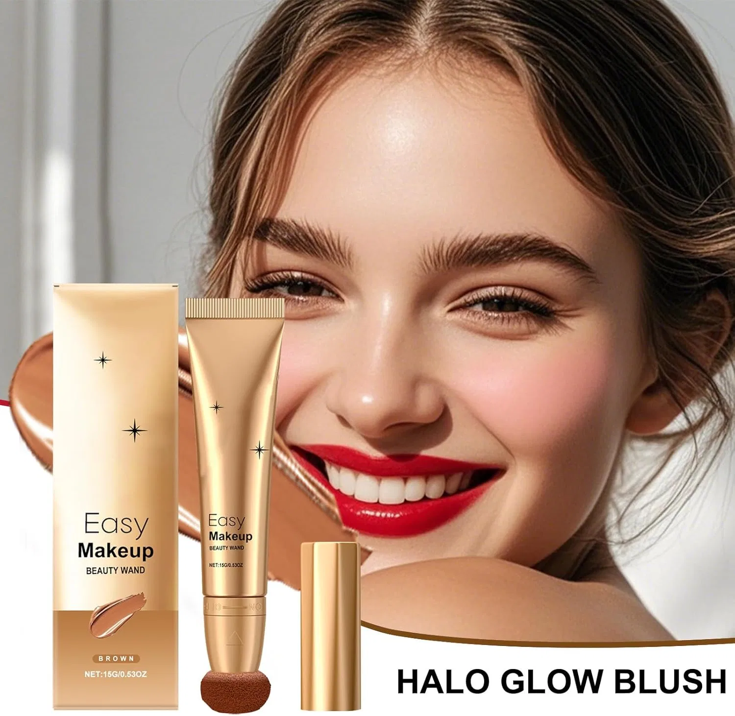 Румяна жидкие Halo Glow Blush, темно-коричневые — фото 2