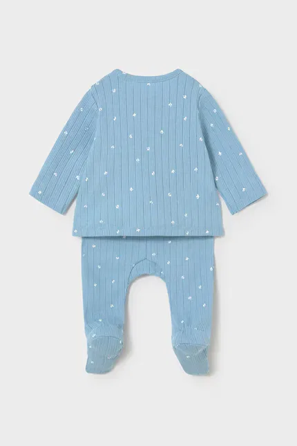 Комплект хлопковый для новорожденных Mayoral Newborn, синий — фото 2
