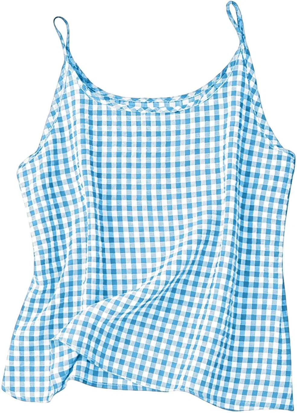 Детский топ на бретелях, хлопок и лен, Generic, Sky Blue
