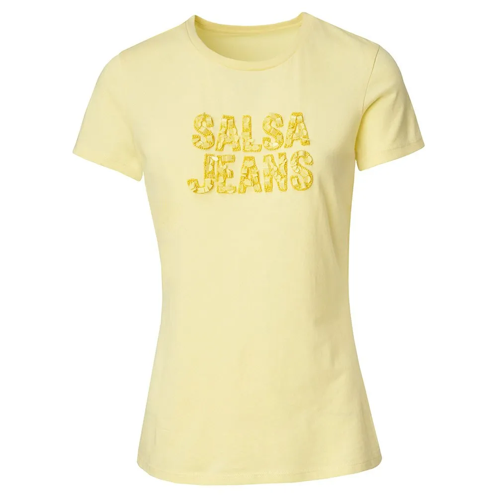 

Футболка Salsa Jeans Sequin Logo, желтый