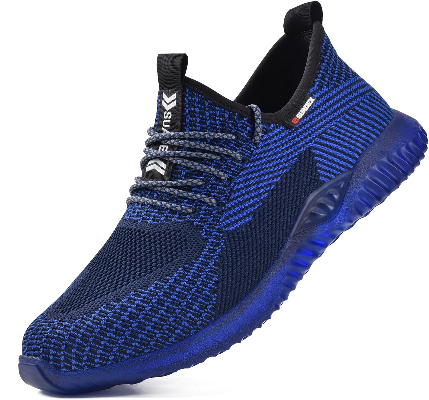 

Кроссовки с стальным носком SUADEX для мужчин и женщин, неразрушимые, легкие рабочие защитные обувь, стойкие к проколам, с композитным носком, синий