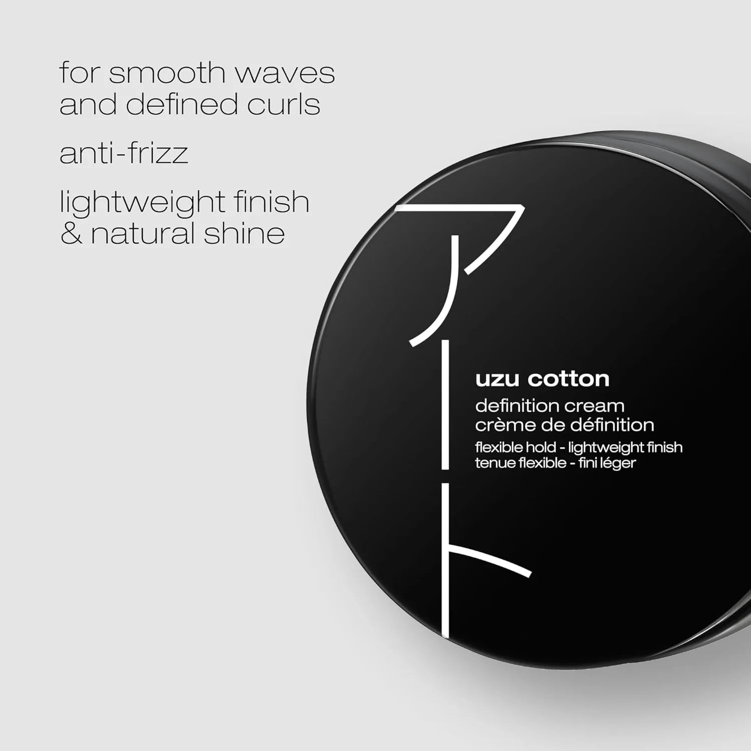 Shu Uemura Art of Hair Uzu Cotton Definition Cream - Средство против пушистости, эластичная фиксация и естественный блеск, для волнистых и кудрявых волос, 2,54 жидких унции — фото 2