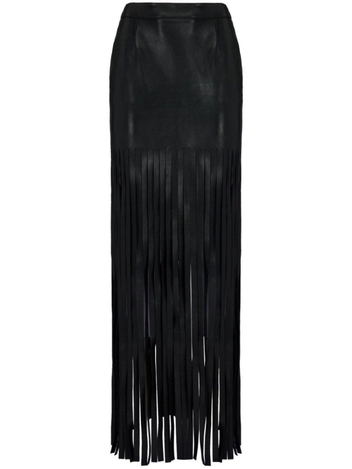 

Alexander McQueen юбка макси с бахромой, черный