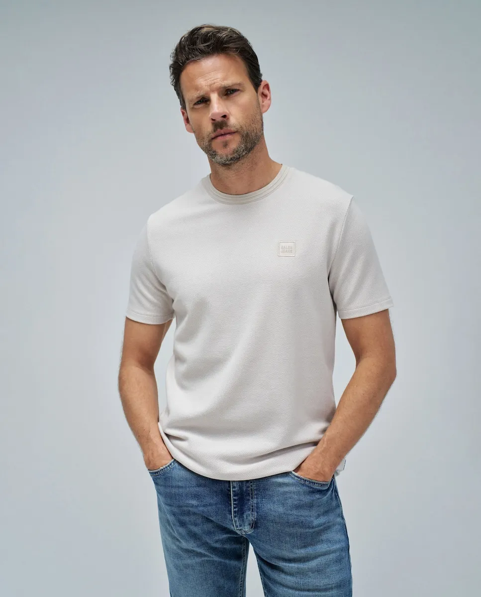 

Мужская футболка с текстурой Salsa Jeans, бежевый