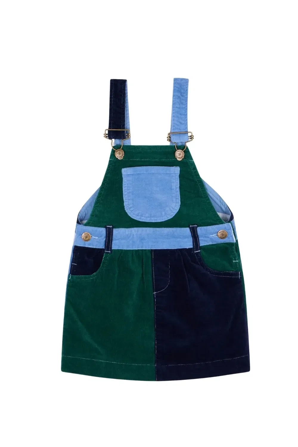 Детское платье из вельвета с пэчворком Blackthorn, Dotty Dungarees, Multi
