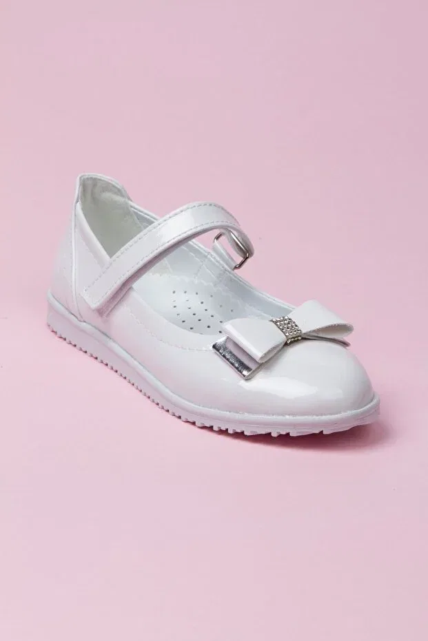 Детские балетки для девочек с ортопедической стелькой Anılfashion, White