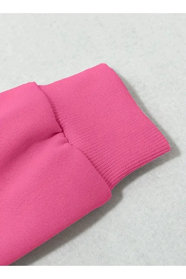 Детское худи для девочек с принтом Eat Eater Design Baxia, Pink4 — фото 4