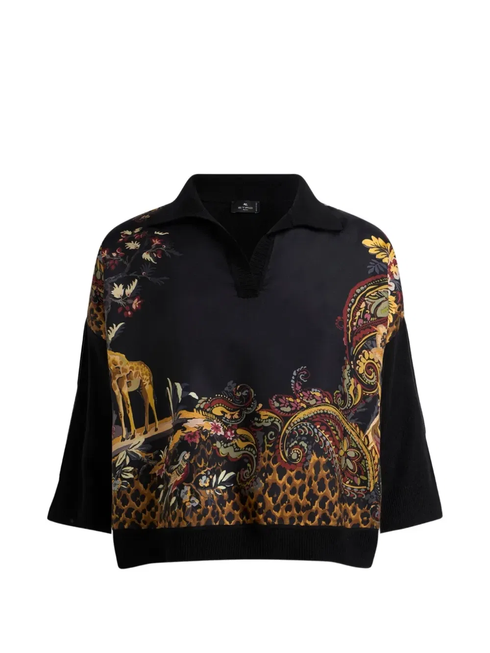 Свитер с принтом пейсли Etro, черный
