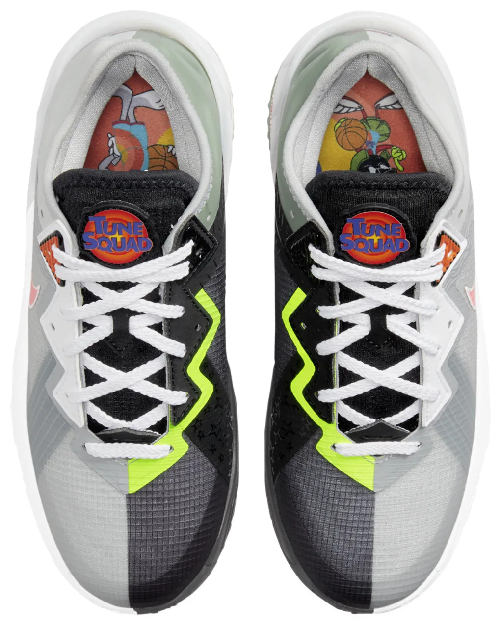 Баскетбольные кроссовки для мальчиков LeBron XVIII Low Nike, цвет Light Smoke Grey/Black/Sunset Pulse — фото 4