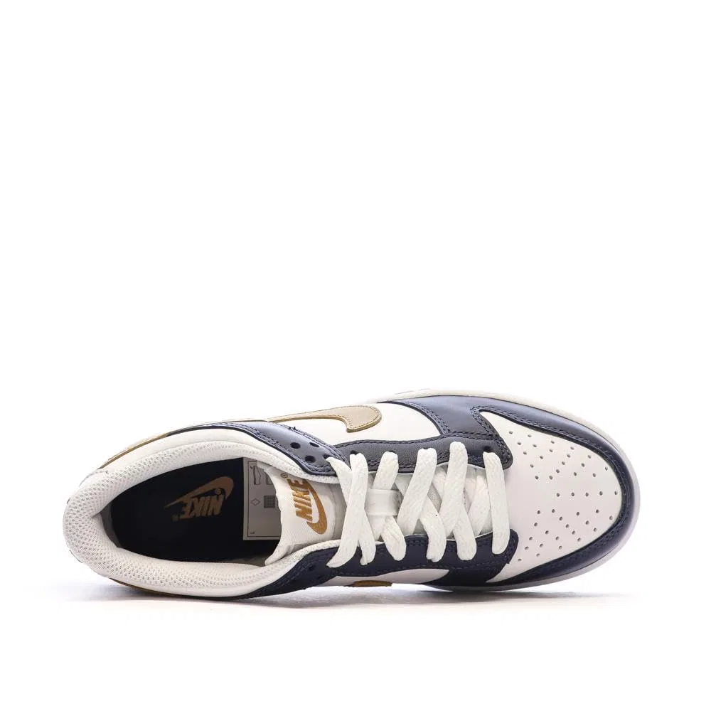 Детские кроссовки для мальчиков с принтом NIKE Dunk Low Big Kids' Shoes NIKE, White Laser Fuchsia — фото 4