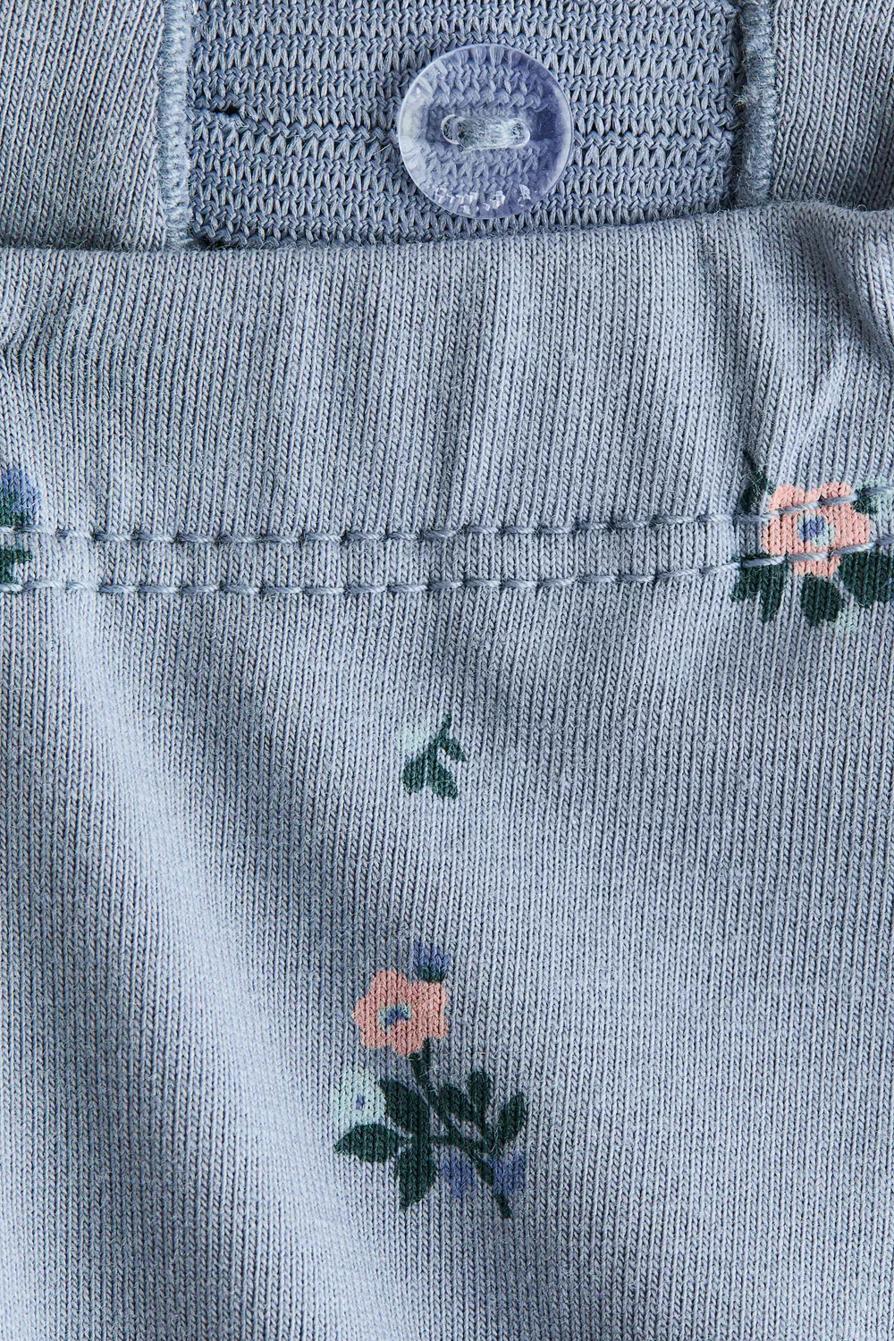 Леггинсы из хлопка с принтом H&M, Helles Mattblau/Geblümt — фото 2