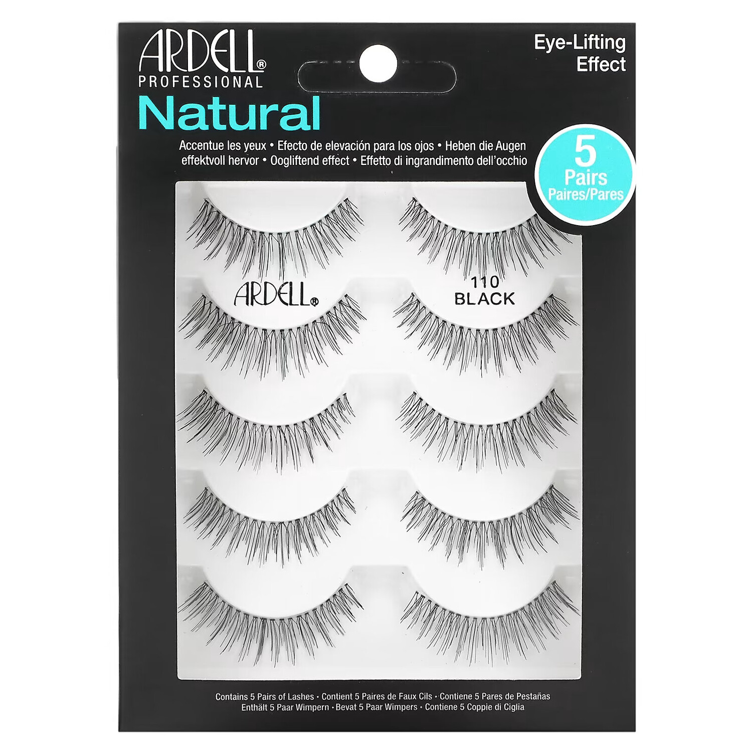 

Ardell, Natural Lash, эффект лифтинга глаз, 5 пар