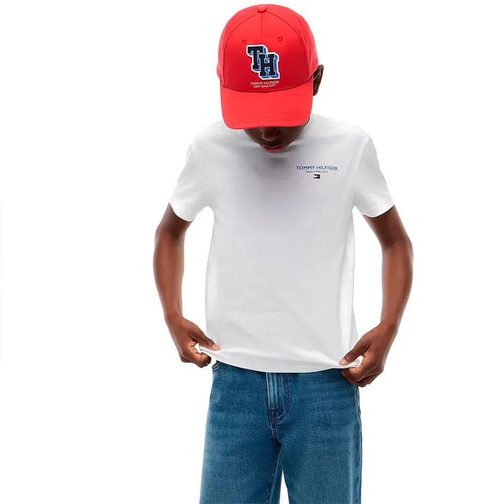 Детская футболка для мальчиков с коротким рукавом Tommy hilfiger, White