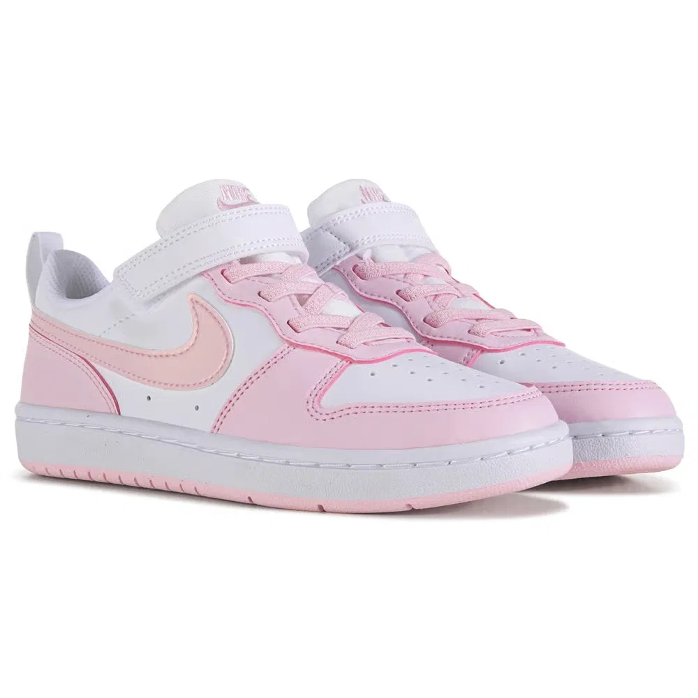 Детские низкие кроссовки Court Borough Recraft Nike, White/Pink