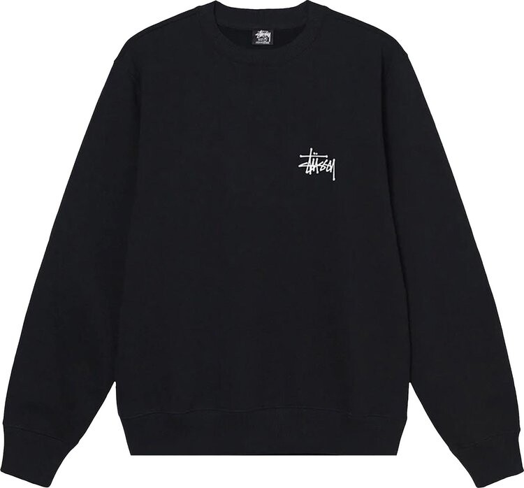 

Толстовка Stussy Basic Crew 'Black', черный