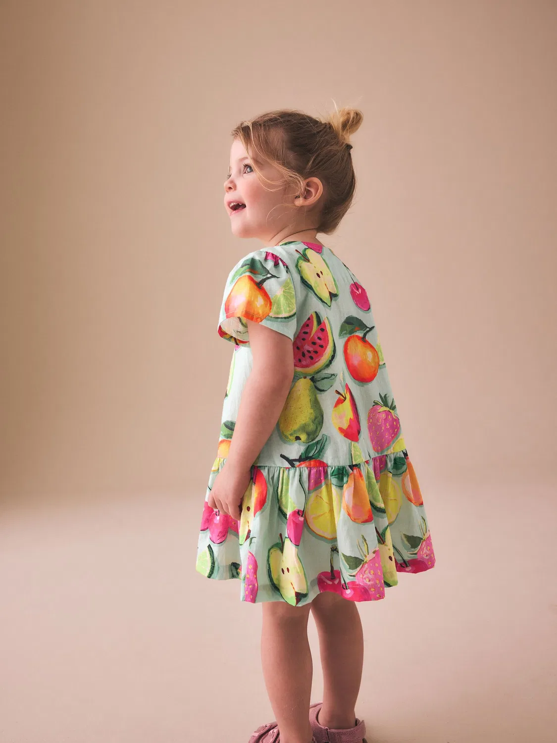 Платье с фруктовым принтом, Fruit Print Short Sleeve Cotton Dress Next, Fruit Print — фото 2