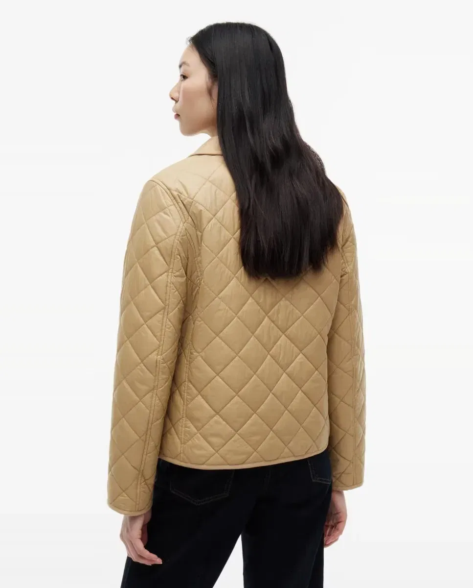 Женское стеганое пальто с ромбовидным узором Tommy Hilfiger, Camel — фото 4
