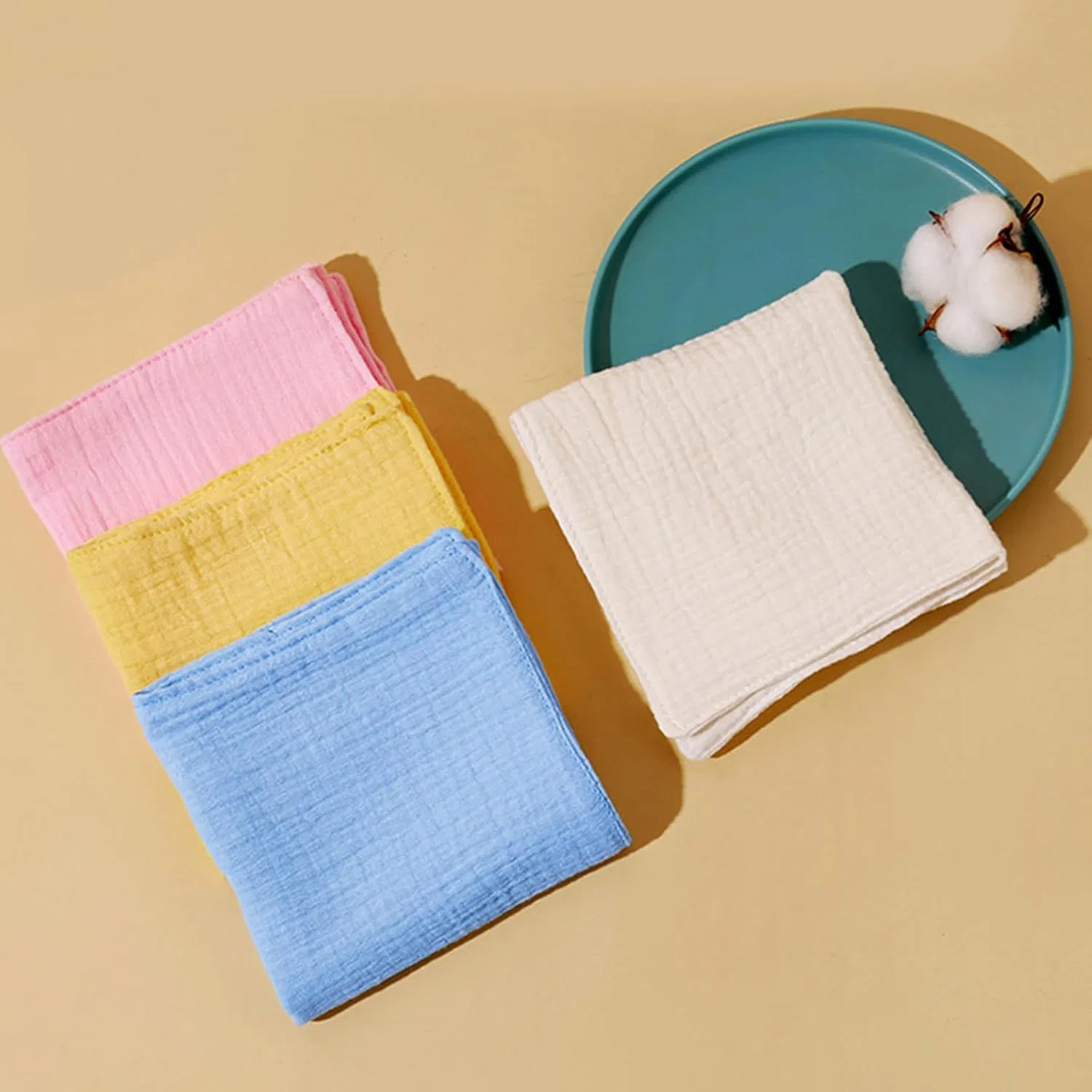 Детская мочалка для лица 4-слойная, Cotton, 25/30 см, Zeiwohndc — фото 3