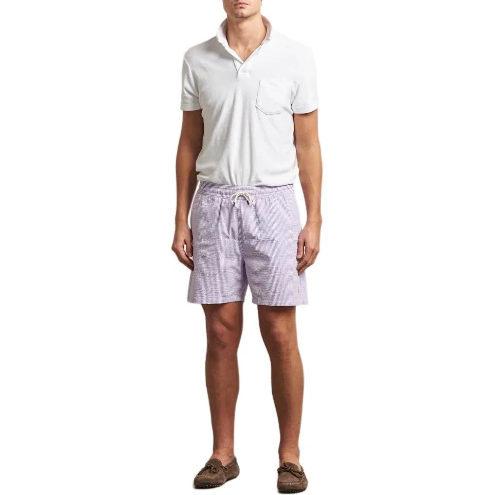 Мужские плавки на шнурке с принтом сирсакер Polo Ralph Lauren, Lavender — фото 3