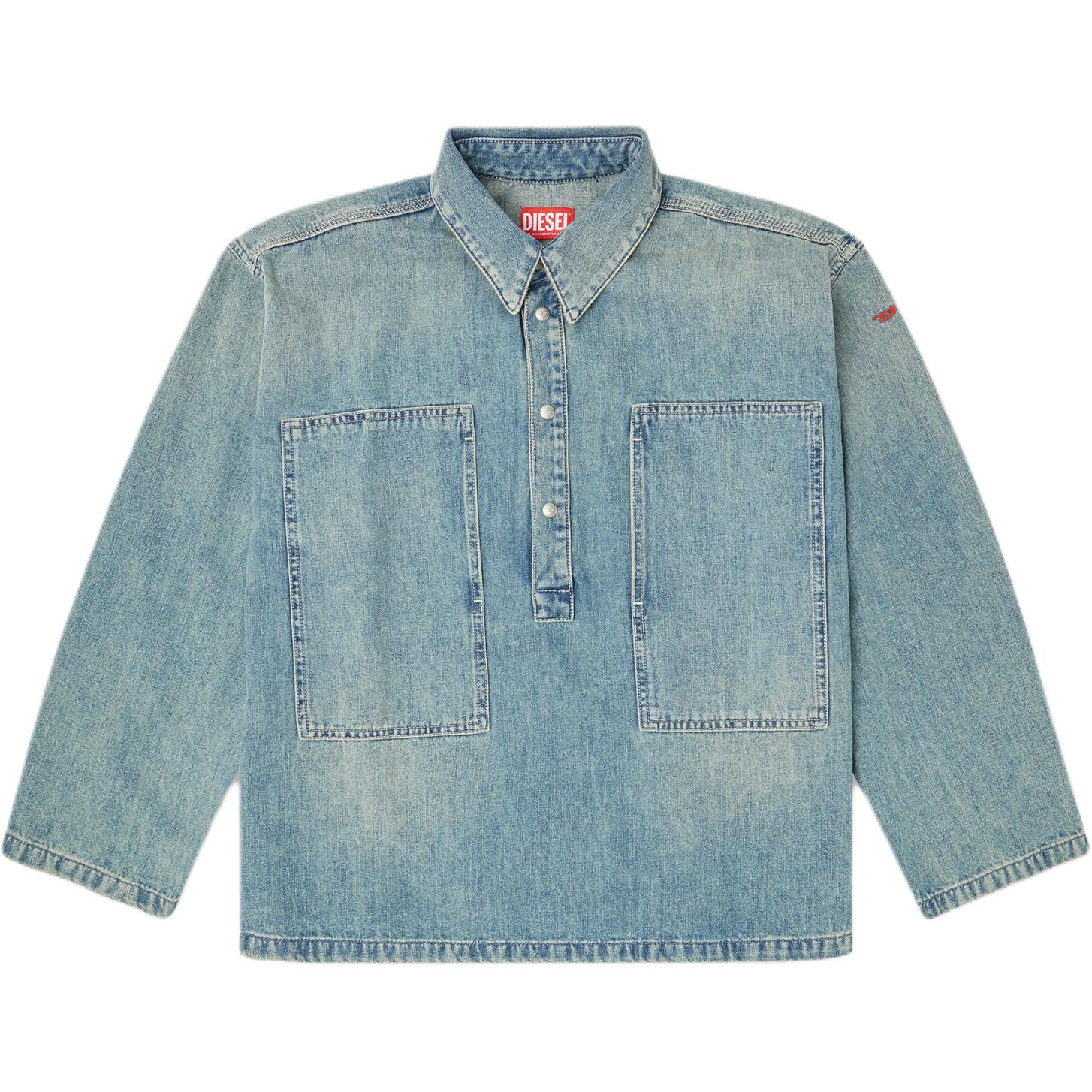 

Джинсовая рубашка с карманом DIESEL, синий